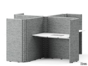 ALVEARE - Sectional office desk with sound absorbing screens _ Ersa