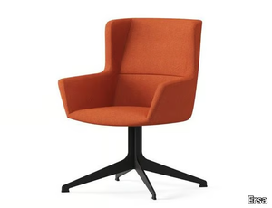 AURA - Swivel with 4-spoke base fabric chair with armrests _ Ersa