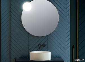 CIRC - Round wall-mounted mirror with integrated lighting _ Estiluz