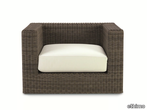 CUBE - Ethimo EtWick® garden armchair with armrests _ Ethimo