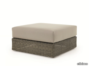 CUBE - Square Ethimo EtWick® garden pouf _ Ethimo