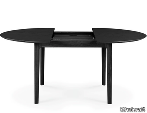 OAK BOK BLACK - Extending round oak table _ Ethnicraft