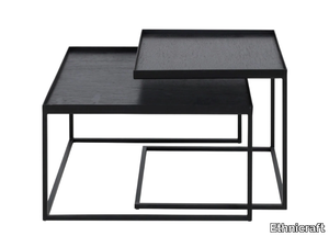 SQUARE TRAY COFFEE TABLE SET - Square metal coffee table _ Ethnicraft