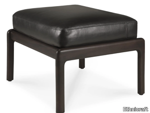 MAHOGANY JACK BROWN - Upholstered leather footstool _ Ethnicraft