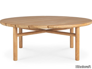 TEAK QUATRO OUTDOOR - Low round teak coffee table _ Ethnicraft