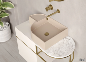 NOUVEAU - Livingtec® washbasin with integrated countertop _ Ex.t