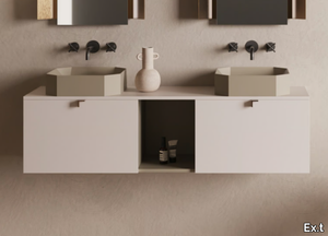 ORIGAMI - Double wall-mounted vanity unit with doors _ Ex.t