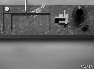 MINIMUM - Nero Marquina marble vanity unit with integrated washbasin _ FALPER