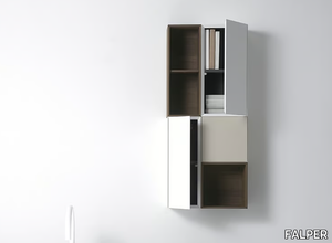 QUATTRO.ZERO - Modular bathroom cabinet with doors _ FALPER