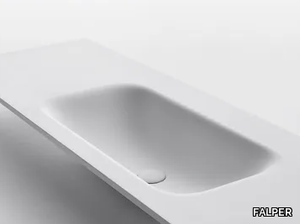 ROUND SOFT - Cristalplant® washbasin with integrated countertop _ FALPER