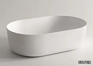 CIOTOLA 59 - Countertop oval Ceramilux® washbasin _ FALPER