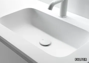 MINI ROUNDLUX - Ceramilux® washbasin with integrated countertop _ FALPER