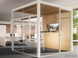 ACOUSTIC ROOM - Acoustic office booth with built-in lights _ FANTONI