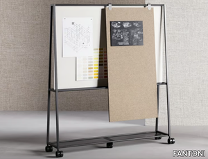 ATELIER - Metal office whiteboard with castors _ FANTONI