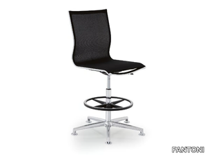 ELLE EXECUTIVE - Swivel office stool with 5-Spoke base _ FANTONI