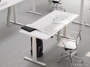 FRAMEWORK 2.0 - LIFT-UP - Height-adjustable rectangular office desk _ FANTONI