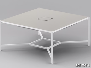 HUB - Square meeting table with cable management _ FANTONI