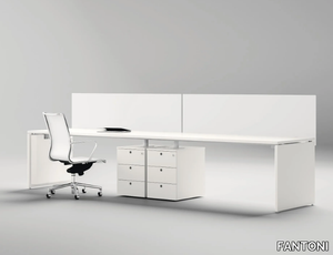 SISTEMA 28 - EXTRALONG - Rectangular office desk with drawers _ FANTONI