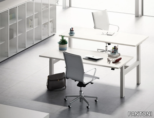 SISTEMA 28 - LIFT-UP - Height-adjustable multiple office desk with electric motion _ FANTONI