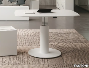 MEET UP - Height-adjustable metal office desk with cable management _ FANTONI