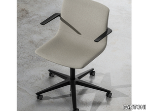 POLIS - Fabric office chair with castors with 5-Spoke base _ FANTONI