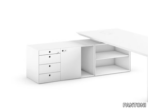 MULTIPLICEO - Wood veneer office desk with drawers _ FANTONI