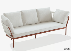 RIA - 3 seater garden sofa in aluminum and fabric _ FAST