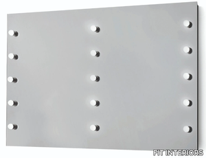 DOT DOT - Rectangular wall-mounted mirror with integrated lighting _ FIT INTERIORS