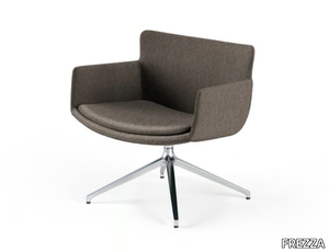 POPPEA SOFT - Swivel fabric easy chair with armrests _ FREZZA