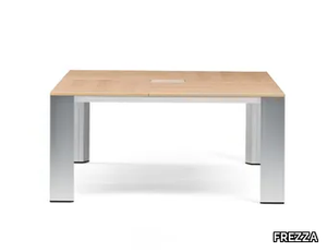 ONO - Aluminium and wood meeting table _ FREZZA