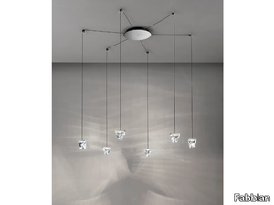 TRIPLA 6 SPOTS - LED crystal pendant lamp _ Fabbian