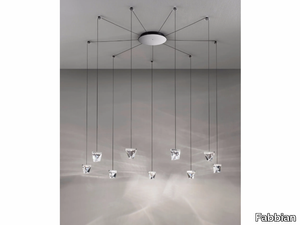 TRIPLA 9 SPOTS - LED crystal pendant lamp _ Fabbian