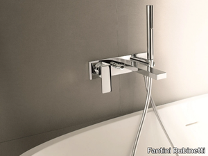 MINT - Wall-mounted bathtub mixer with hand shower _ Fantini Rubinetti