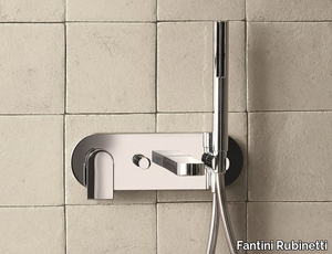 MARE - Wall-mounted bathtub mixer with hand shower _ Fantini Rubinetti