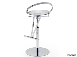 CAYMAN BAR POLI - Swivel steel stool with gas lift _ Fasem