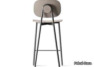 JODIE - Polypropylene stool with footrest with back _ Febal Casa