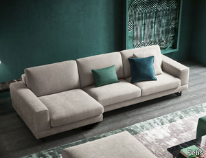 ANGEL - Fabric sofa with chaise longue _ Felis