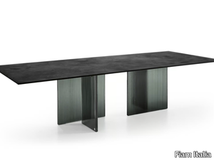 BIG WAVE - Table with DV Glass base _ Fiam Italia