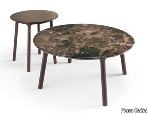 CANNAGE - Round coffee table with marble or glass top _ Fiam Italia