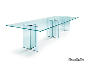 LLT OFX MEETING - Rectangular glass meeting table _ Fiam Italia