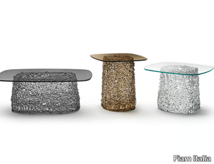 MACRAMÈ - Rectangular glass coffee table _ Fiam Italia