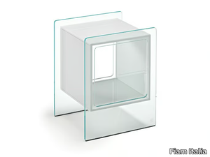 MAGIQUE CUBO - Glass bedside table _ Fiam Italia