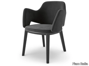 NEWTON - Leather chair with armrests _ Fiam Italia