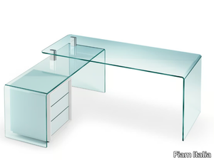 RIALTO ISOLA - Corner writing desk with drawers _ Fiam Italia