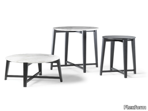 TRIS - Round marble coffee table _ Flexform