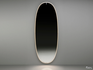 LA PLUS BELLE - Oval wall-mounted mirror with integrated lighting _ Flos