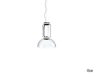 NOCTAMBULE SUSPENSION LOW CYLINDER BOWL - LED blown glass pendant lamp _ Flos