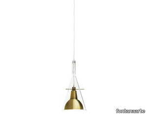 FLÛTE SMALL - LED glass and aluminium pendant lamp _ FontanaArte