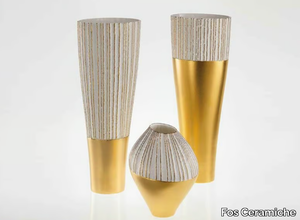 ANTITHESIS GOLD AND PLATINUM - Porcelain vase _ Fos Ceramiche