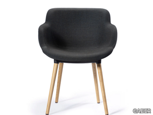 CHOPPY SLEEK BL/BP - Upholstered chair with armrests _ GABER